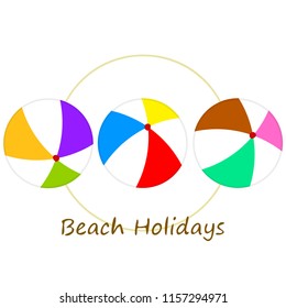 beach ball summer holiday vector background
