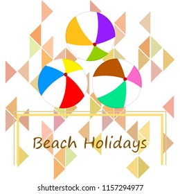 beach ball summer holiday vector background