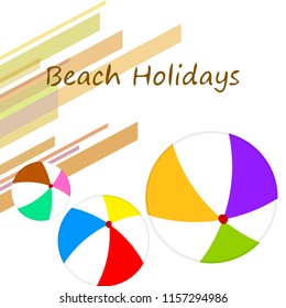beach ball summer holiday vector background