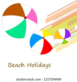 beach ball summer holiday vector background