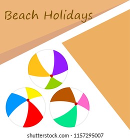 beach ball summer holiday vector background