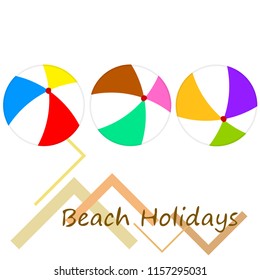 beach ball summer holiday vector background