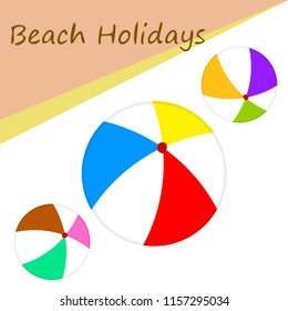 beach ball summer holiday vector background