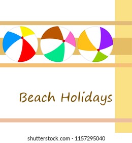 beach ball summer holiday vector background