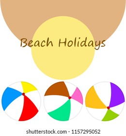 beach ball summer holiday vector background