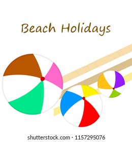 beach ball summer holiday vector background