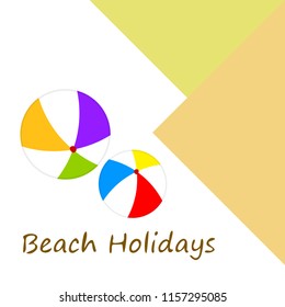 beach ball summer holiday vector background