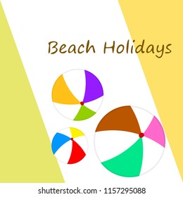 beach ball summer holiday vector background