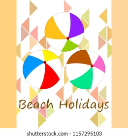 beach ball summer holiday vector background