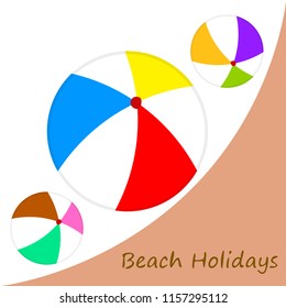 beach ball summer holiday vector background