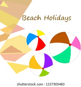 beach ball summer holiday vector background