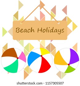 beach ball summer holiday vector background