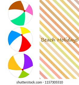 beach ball summer holiday vector background