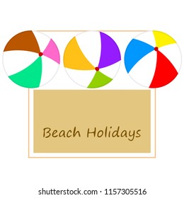 beach ball summer holiday vector background