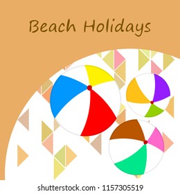 beach ball summer holiday vector background