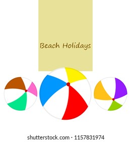 beach ball summer holiday vector background