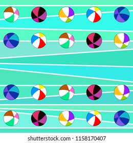beach ball summer holiday vector background