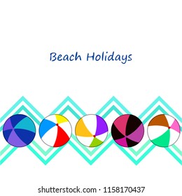 beach ball summer holiday vector background