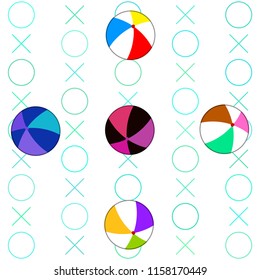 beach ball summer holiday vector background