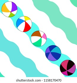 beach ball summer holiday vector background