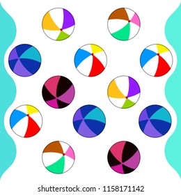 beach ball summer holiday vector background