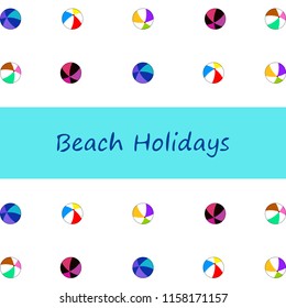 beach ball summer holiday vector background