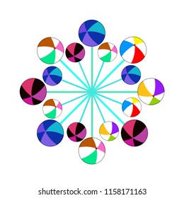 beach ball summer holiday vector background