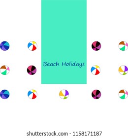 beach ball summer holiday vector background