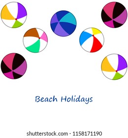 beach ball summer holiday vector background