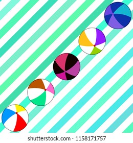 beach ball summer holiday vector background