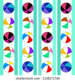 beach ball summer holiday vector background
