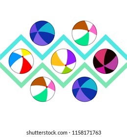 beach ball summer holiday vector background