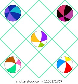 beach ball summer holiday vector background