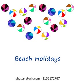 beach ball summer holiday vector background