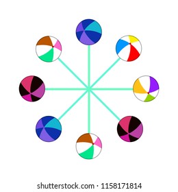 beach ball summer holiday vector background