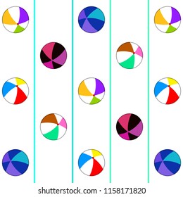 beach ball summer holiday vector background