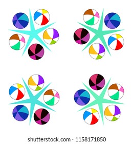 beach ball summer holiday vector background