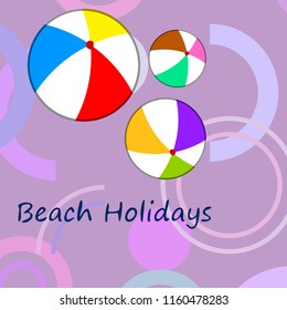 beach ball summer holiday vector background