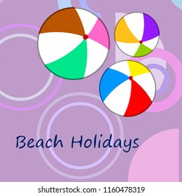 beach ball summer holiday vector background