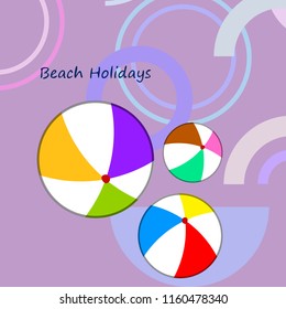 beach ball summer holiday vector background