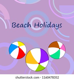 beach ball summer holiday vector background