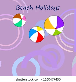 beach ball summer holiday vector background