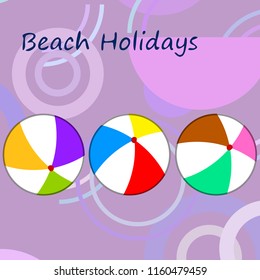 beach ball summer holiday vector background