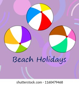 beach ball summer holiday vector background