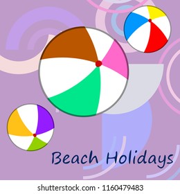 beach ball summer holiday vector background