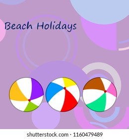beach ball summer holiday vector background