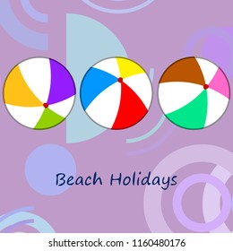 beach ball summer holiday vector background
