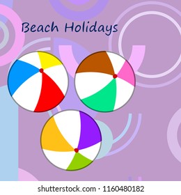beach ball summer holiday vector background