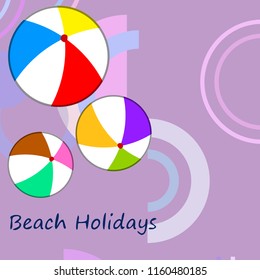 beach ball summer holiday vector background