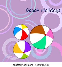 beach ball summer holiday vector background